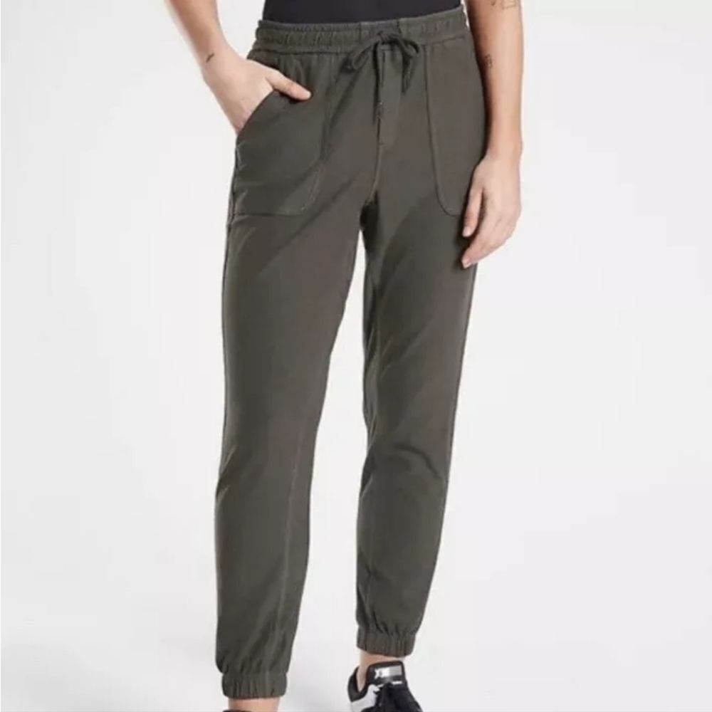 ATHLETA grey Farallon‎ loose fit ankle length jogger pants 4
